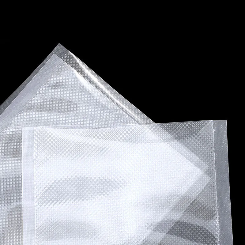 Transparent Grid Vacuum Food Storage Bags And Hard White Cardboard Sealing Moisture Proof Fresh Keeping Bags For Kitchen