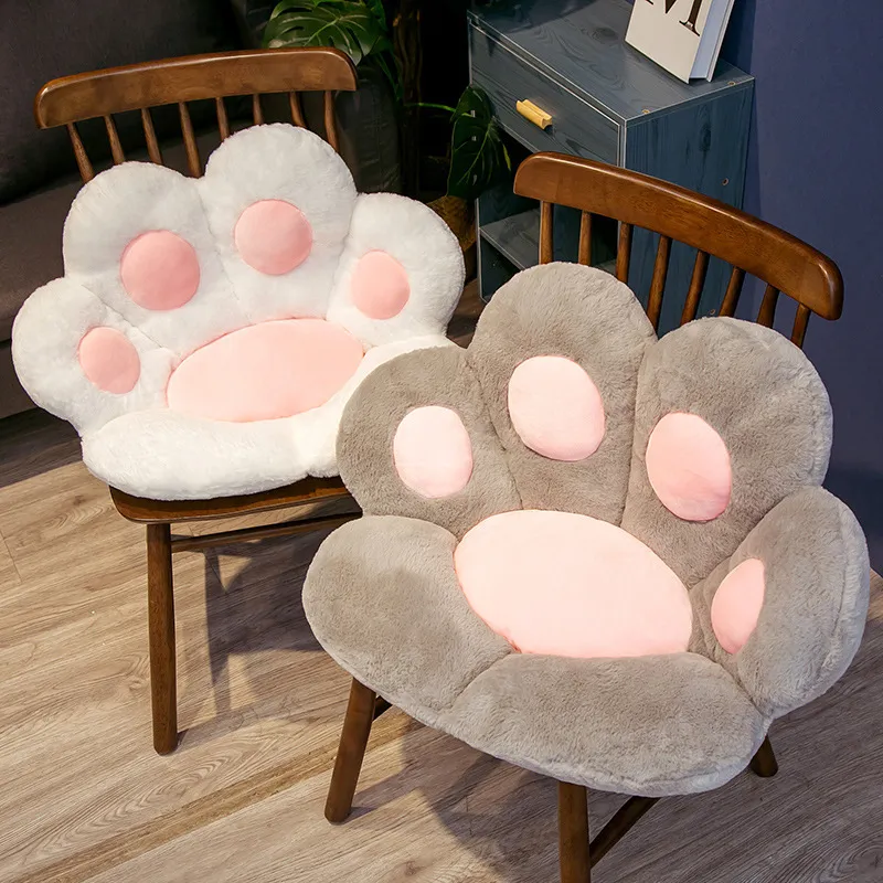 Niedliches Katzenpfoten Plüsch Sitzkissen Weiches Cartoon Tier Stuhlkissen Bequemes Faules Sofa Kissen Für Schlafzimmer Büro
