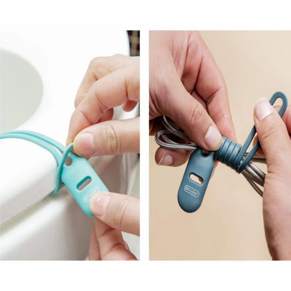 Multifunktionaler Silikon Kabelwickler Toilettendeckelheber Tragbarer Schmutzabweisender Toilettensitz Griff Badezimmer Zubehör