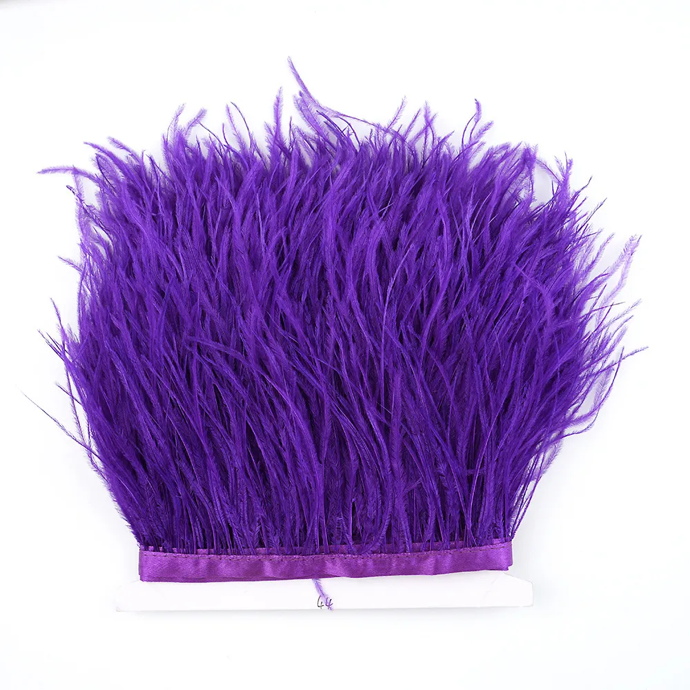 Ostrich Feather Trim Fringe Colorful Feather Ribbon For Clothing Garment Sewing DIY Craft Party Decoration