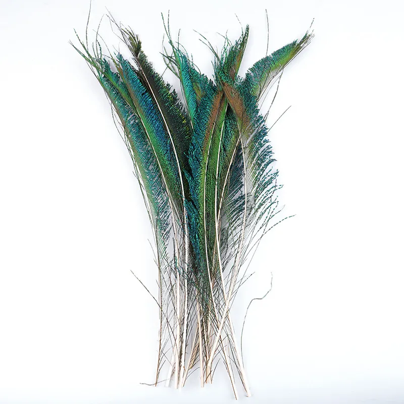 Natural Peacock Feathers 25-35cm Colorful Plumage Plumes For DIY Craft Floral Arrangement Home Wedding Party Decoration Accessories