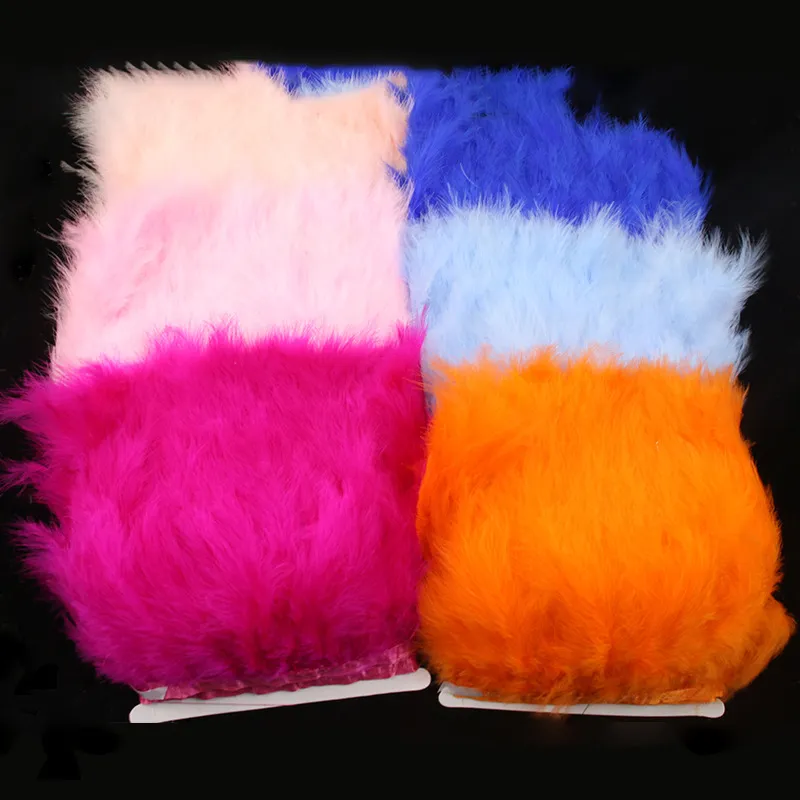 Colorful Turkey Feather Trim Ribbon Fringe For DIY Crafts Garment Sewing Millinery Party Decor Feather Accessory