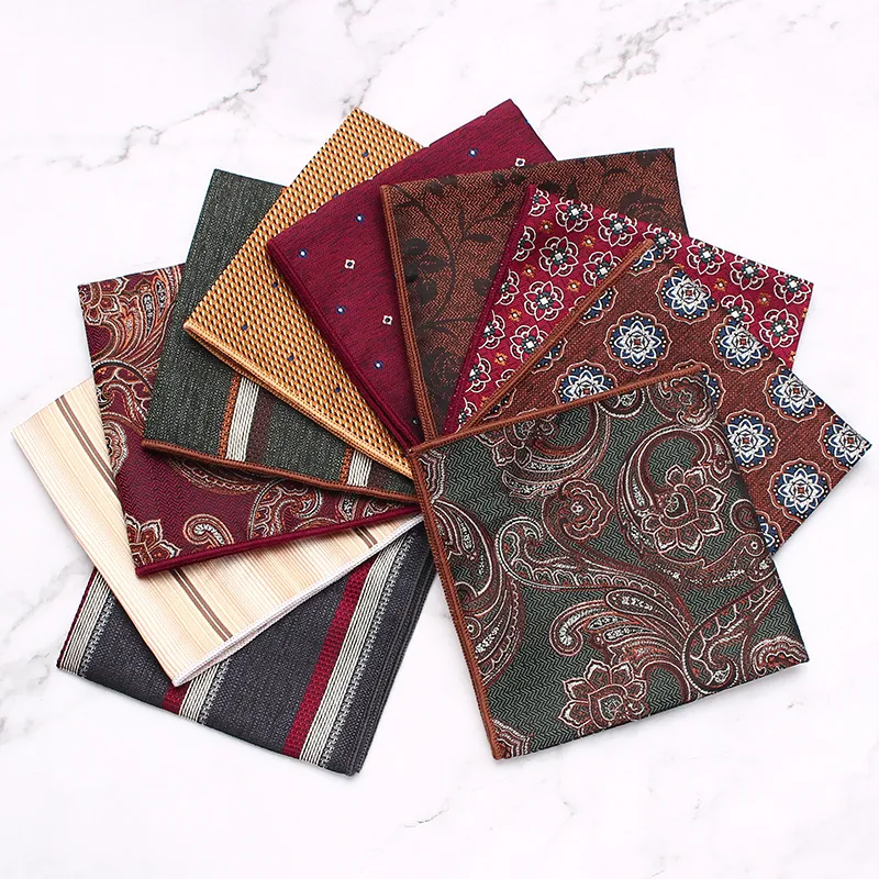 Heren Zakelijk Pak Borstzakje Polyesterzijde Geweven Jacquard Zakdoek Voor Huwelijksbanket Formele Kleding Accessoires