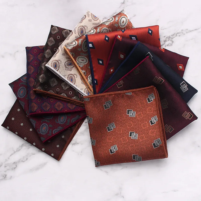 Brits Vintage Heren Borstzakje Polyesterzijde Klassieke Paisley Bloemenprint Zakdoek Zakelijke Feest Pak Accessoire