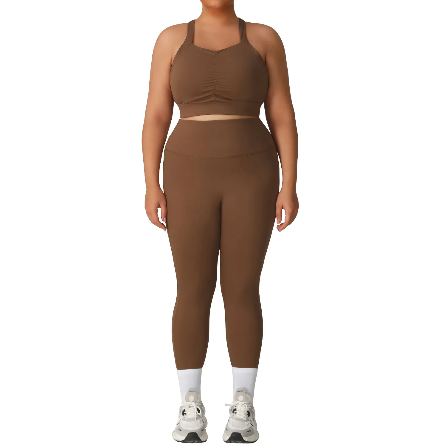 Women Activewear Top And Bottom High Waist Leggings Sports Bra Fitness Yoga Set Workout Gym Athletic Clothing