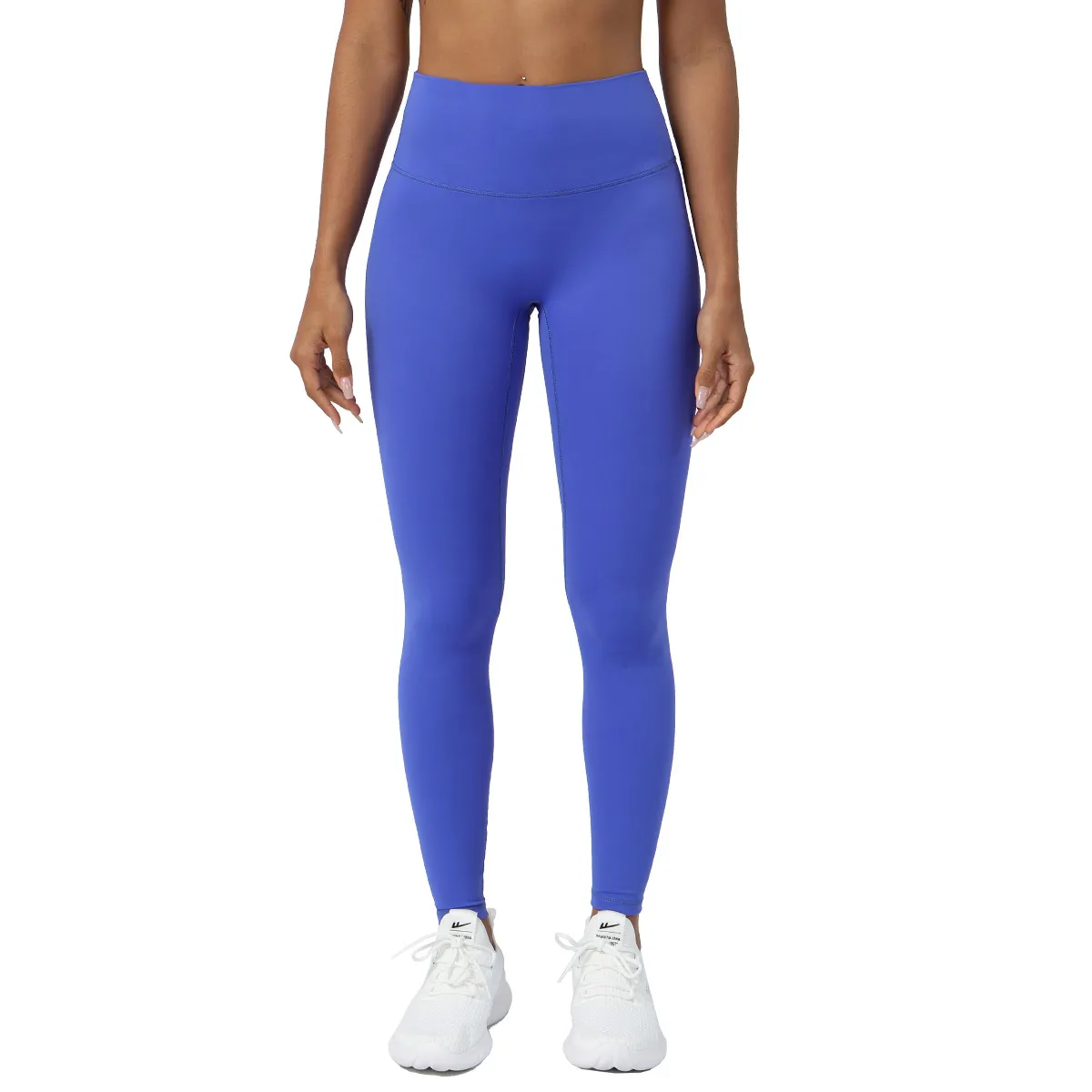 Damen Hohe Taille Yogahose Athletisch Fitness Gym Leggings Nylon Elastan Dehnbar Workout Activewear Laufleggings