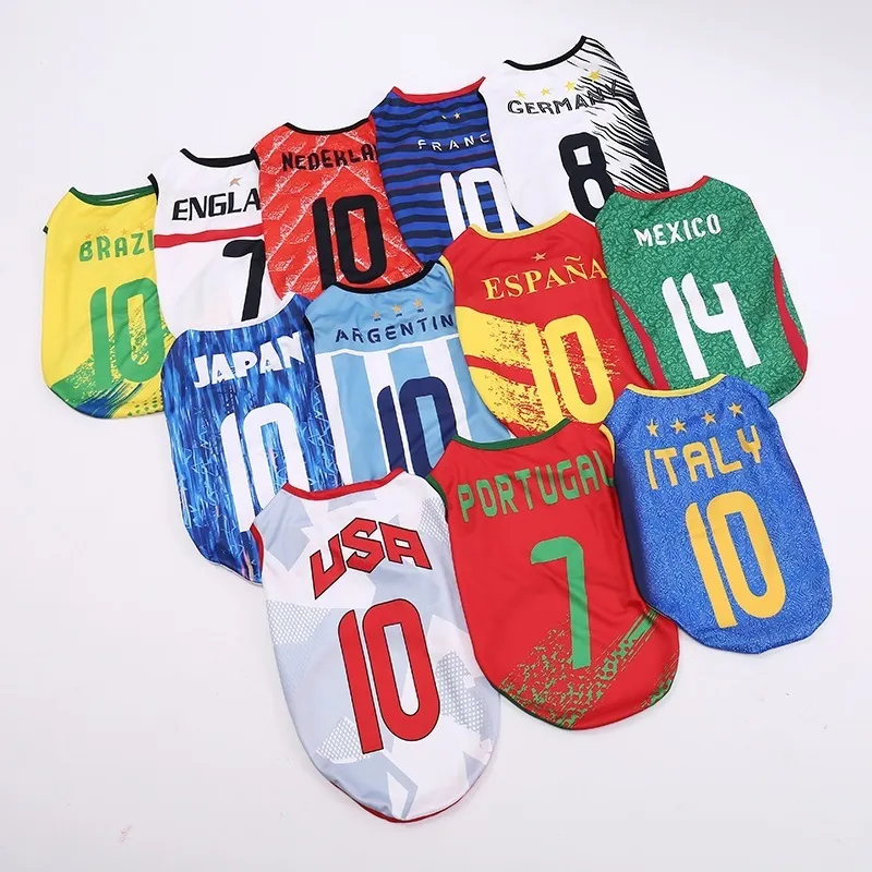 Gilet de Maillot de Football en Mesh Respirant pour Petits Chiens et Chats Vêtements d'Été pour Chiot Vêtement Sportif