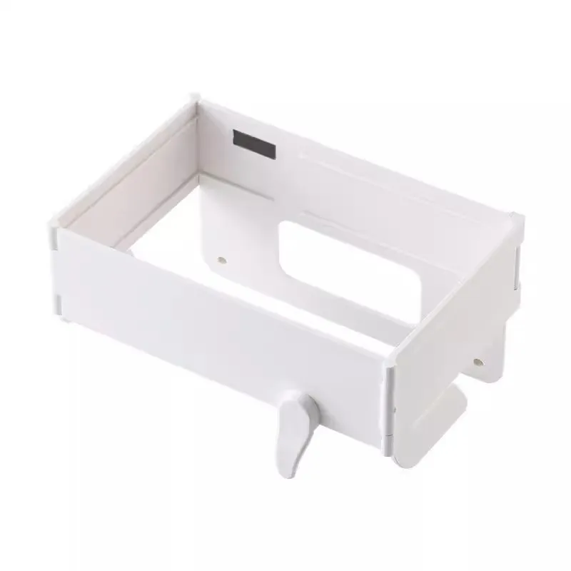 Wall Mounted Foldable Trash Bag Rack Creative Plastic Garbage Storage Holder Organizer For Kitchen Bathroom Household Daily Use
