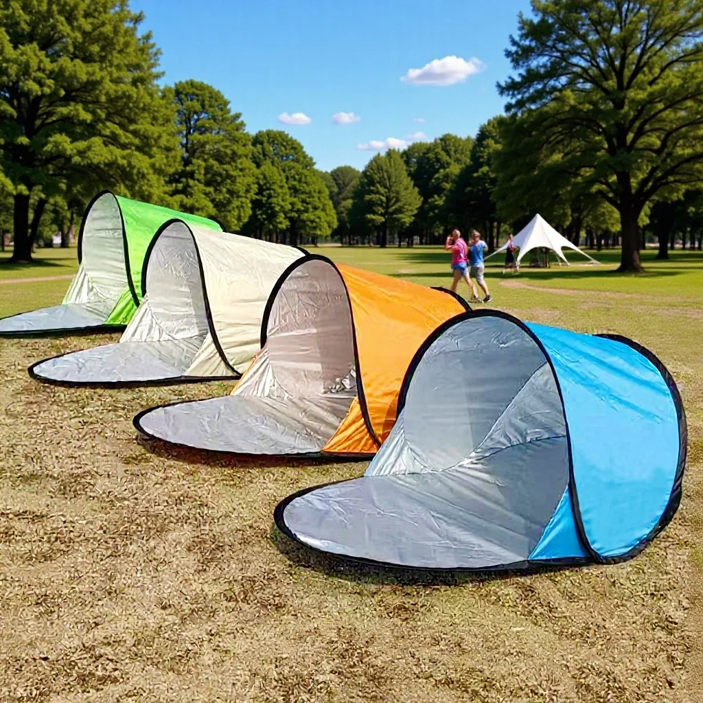 Tente de Plage Pop-Up Automatique pour Une Personne Extérieur Abri de Soleil Portable Imperméable Protection UV Tente de Camping