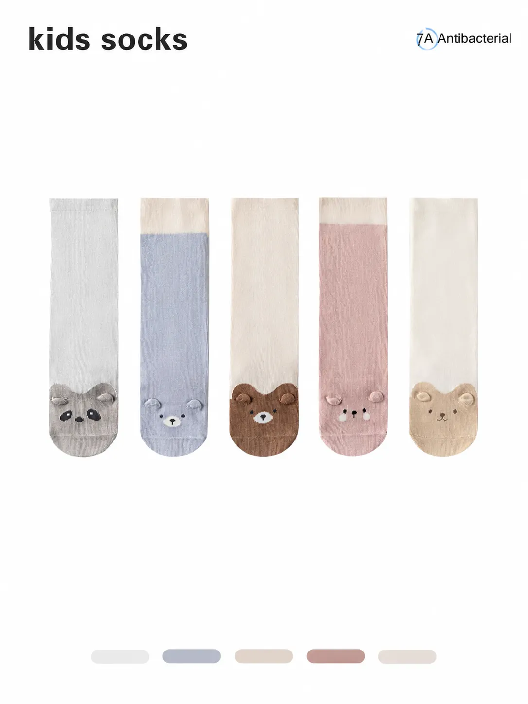 Infant Over The Knee Cotton Socks Cute Cartoon Animal Design Baby High Tube Socks Soft Non-Binding Newborn Long Socks