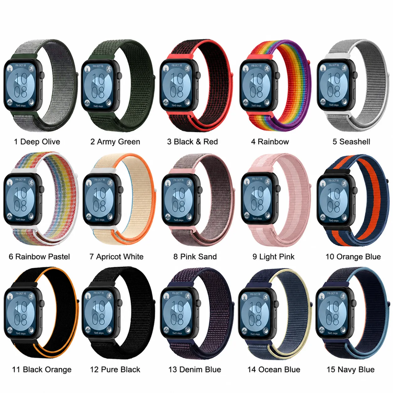 Υφαντό Λουράκι Νάιλον Loop Για Huawei Watch Fit 5 Pro Fit 4 3 Smartwatch Ανταλλακτικό Αθλητικό Βραχιόλι Velcro