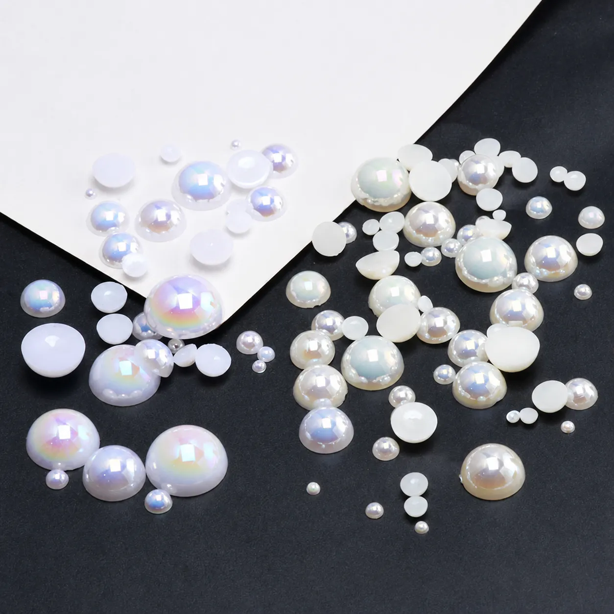 AB Irisierende Halbrunde Flache Harz Perle Flachrücken Strass Cabochons DIY Handyhülle Nailart Handwerk Zubehör