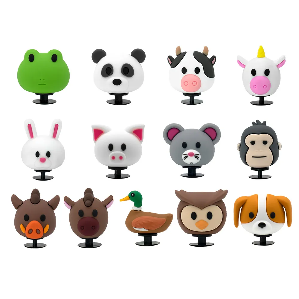 Cute 3D Cartoon Animal Shoe Charms For Clogs PVC Decorative Buckles DIY Garden Shoes Accessories For Kids And Adults