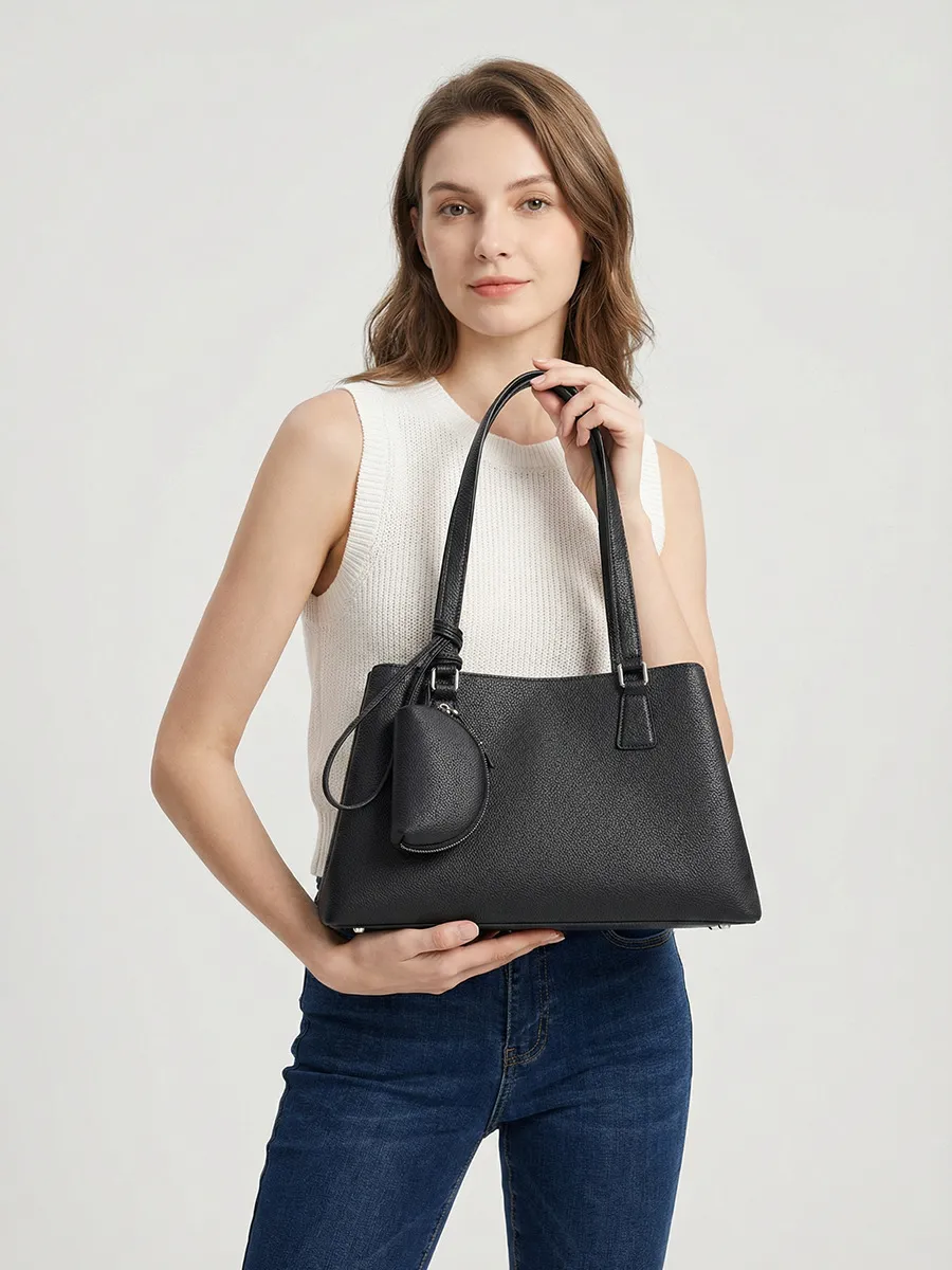 Echtes Leder Umhängetasche Für Damen Mode Lässige Schultertasche Rindsleder Kleine Quadratische Tasche Mit Münzfach