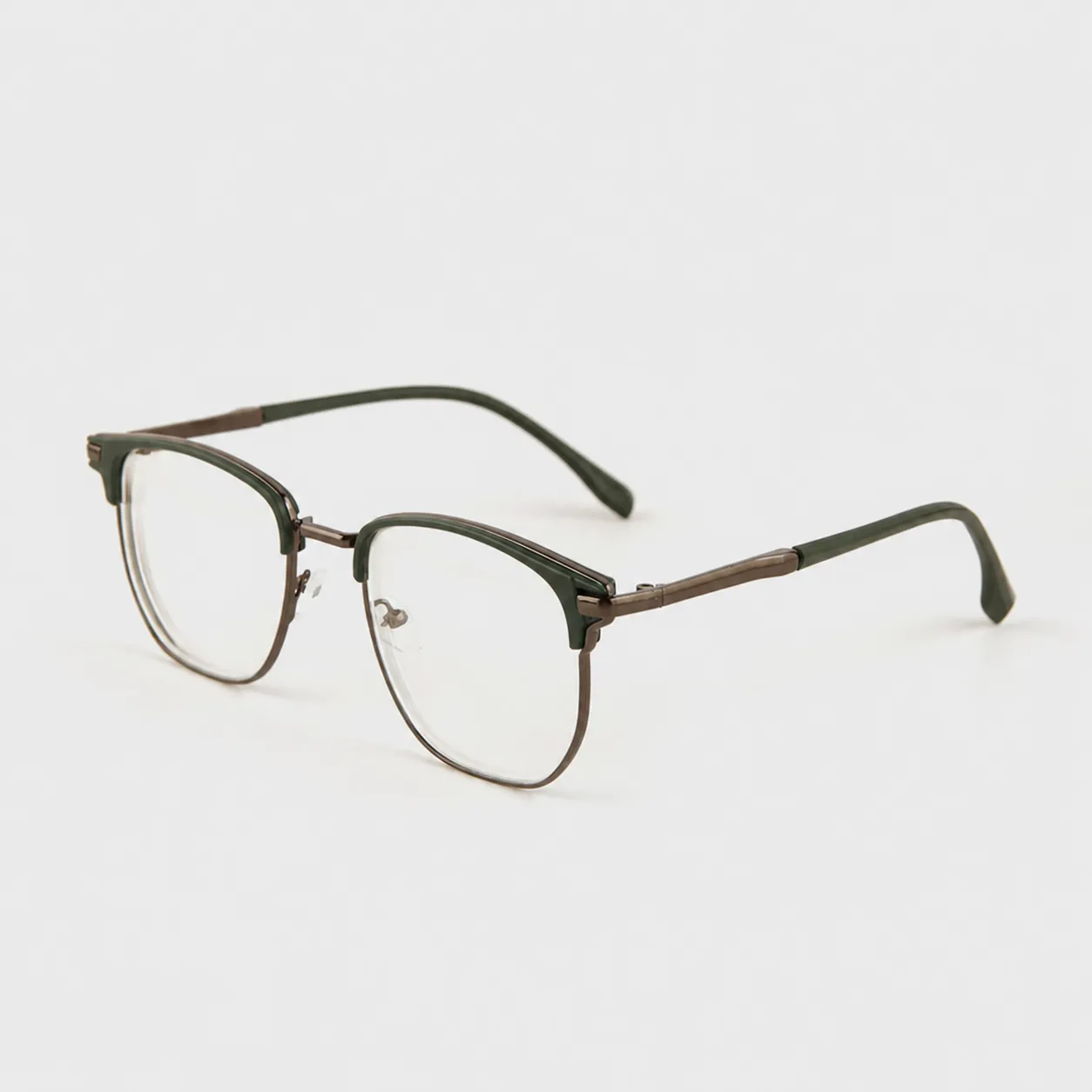 Retro Half Montuur Optische Bril Dames Heren Blauwlichtfilter Myopie Mode Metalen Brilmontuur
