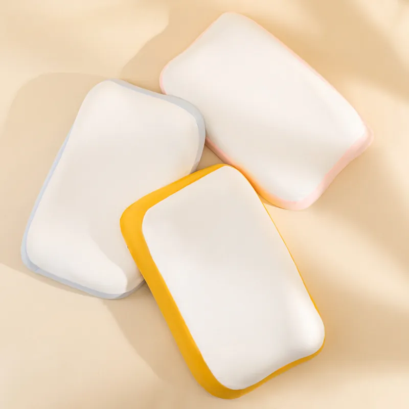 Oreiller en Mousse à Mémoire de Forme Pain de Mie Rebond Lent Protection du Cou Tissu Tricoté Doux Coussin de Chambre