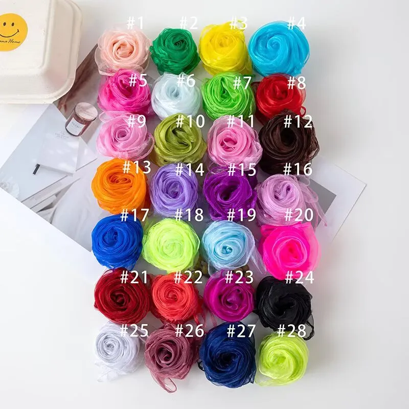 Solid Color Chiffon Square Scarf Lightweight Soft Versatile Head Scarf For Women Girls Daily Wear Stage Performance