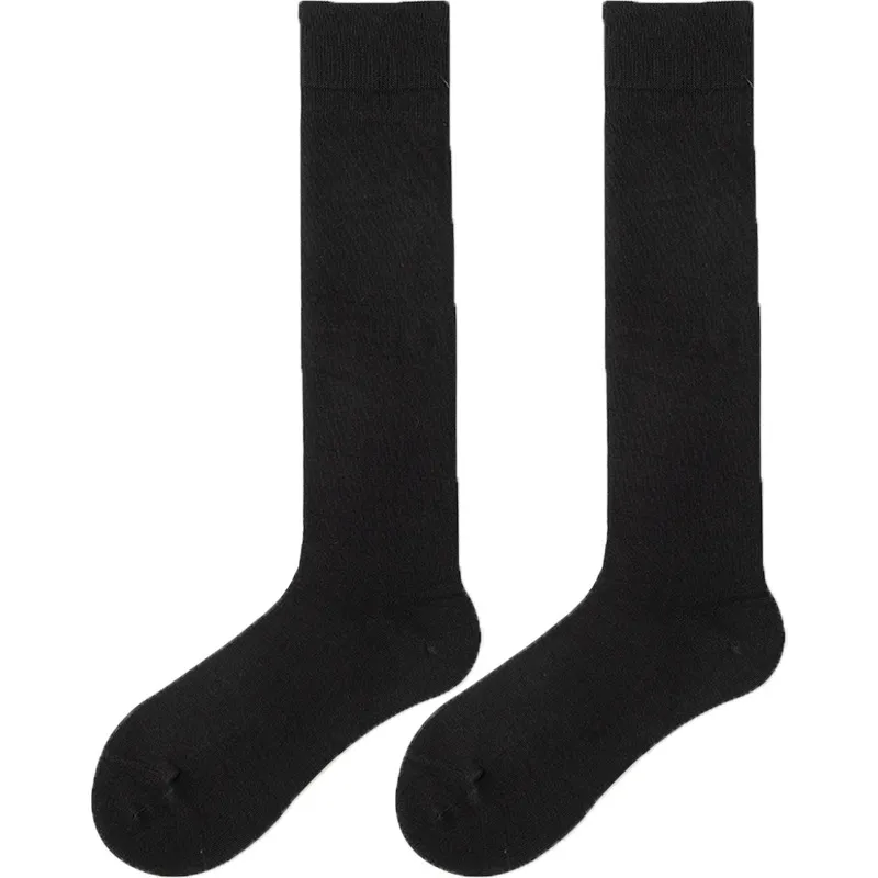 Calcetines por Encima de la Rodilla de Algodón Estilo Preppy para Mujer Absorbentes