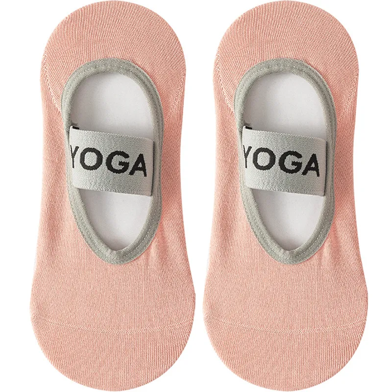 Women Professional Non-Slip Yoga Socks Breathable Cotton Fitness Pilates Athletic Sport Short Socks For Gym Dance