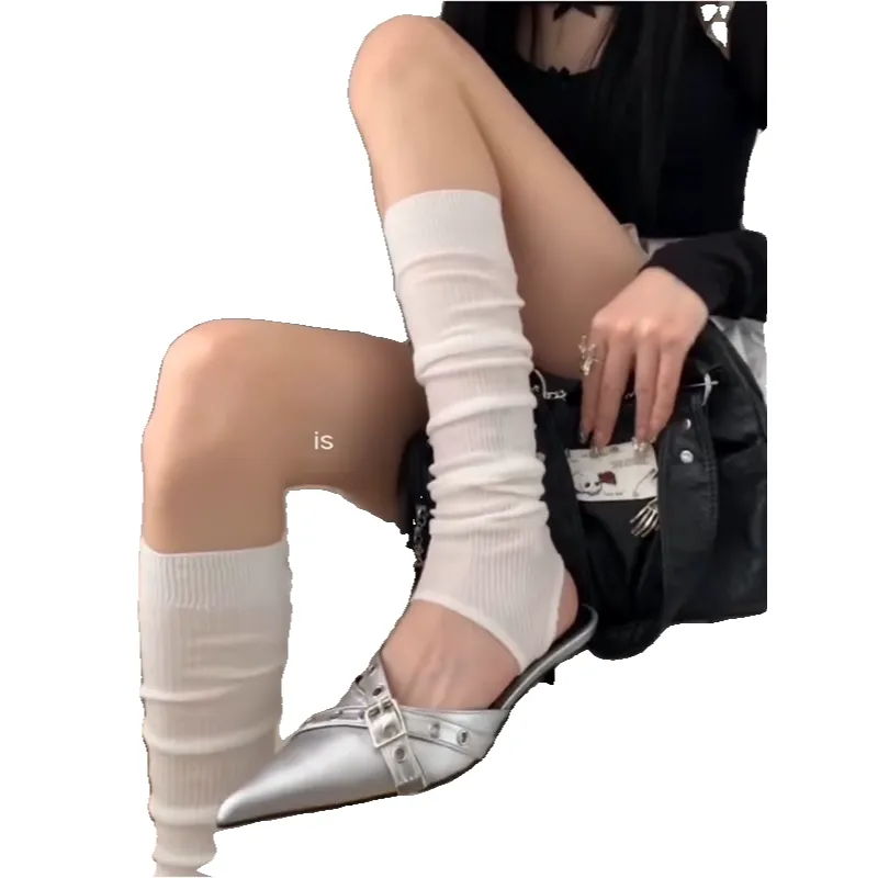 Femme Style Ballet Jambières Étrier Acrylique Couleur Unie Chaussettes Slouch Printemps Automne Doux Casual Habillement