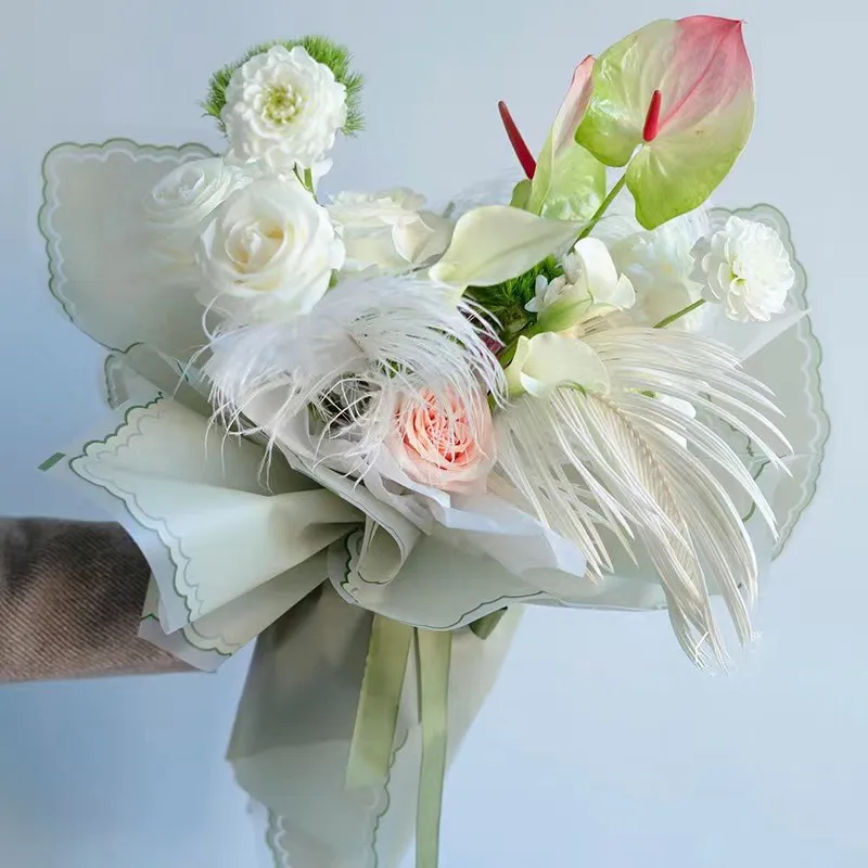Waterproof Flower Wrapping Paper Bouquet Packaging BOPP Floral Wrapping Sheets For Florist DIY Gift Packaging