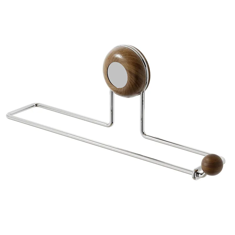 Punch Free Stainless Steel Kitchen Paper Towel Holder Cabinet Wall Mounted Roll Tissue Rags Storage Rack Home Organizer