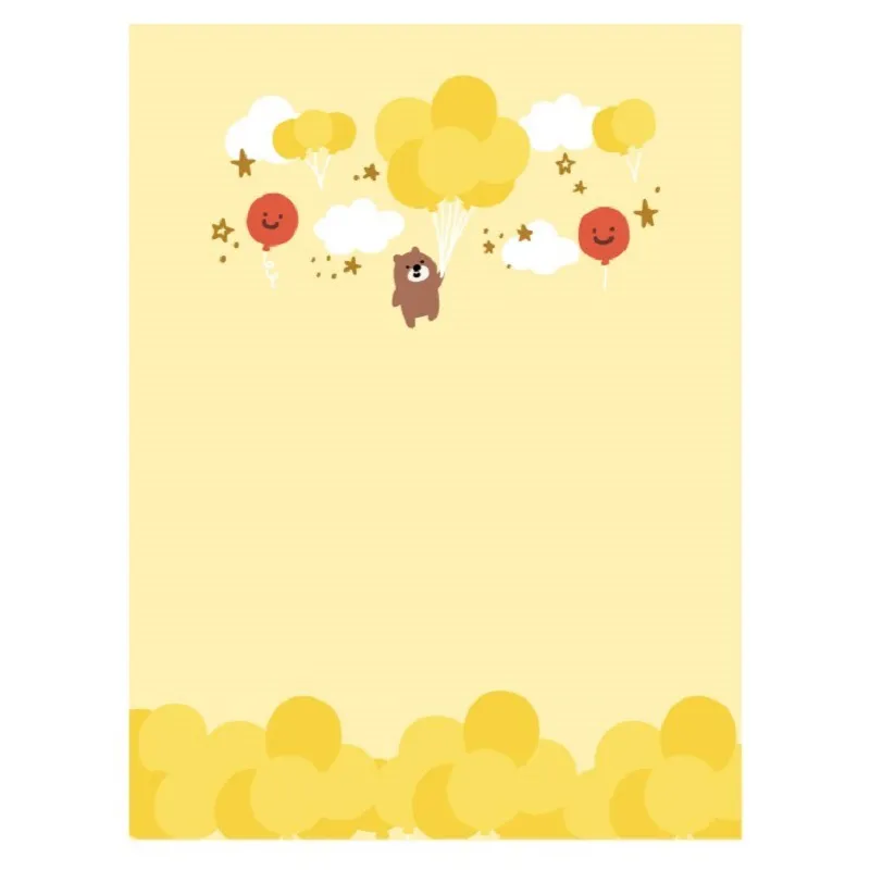 Schattig Ballon Beer Notitieblok Papier Sticky Notes Kawaii Kantoorartikelen Schrijfnotitieboek Voor Studie En Kantoor