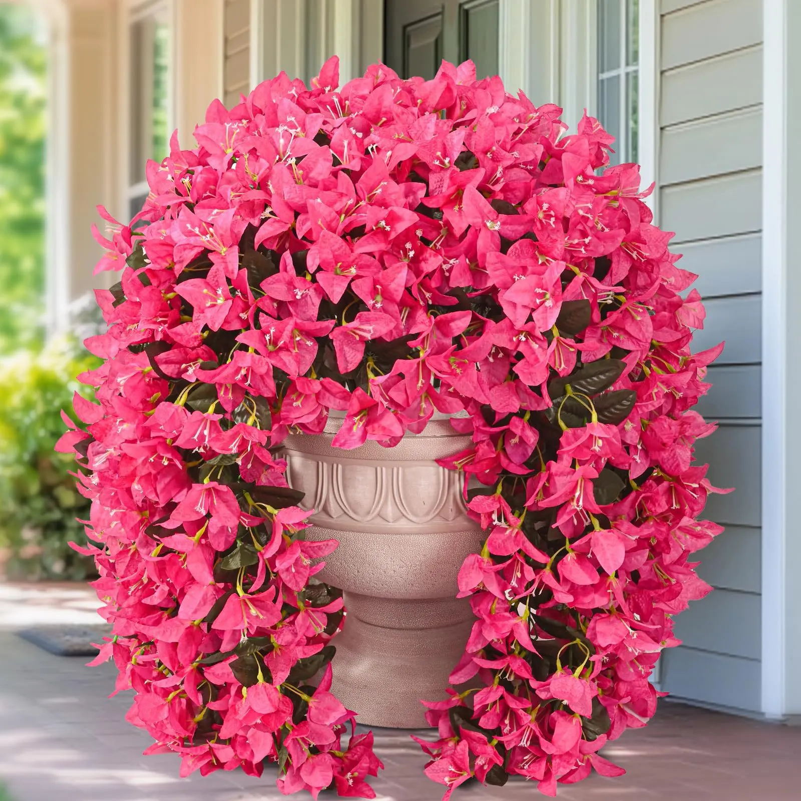 Enredadera de Flores Colgantes de Bougainvillea Artificial Planta Falsa de Seda Para Interior Exterior Hogar Jardín Decoración de Pared Boda Fiesta