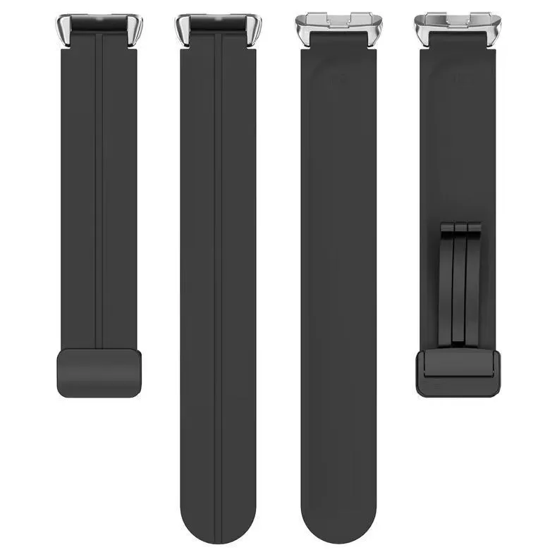 Cinturino per Orologio in Silicone Con Fibbia Pieghevole Magnetica Cinturino di Ricambio per Smartwatch Comodo Flessibile Accessori da Uso Quotidiano