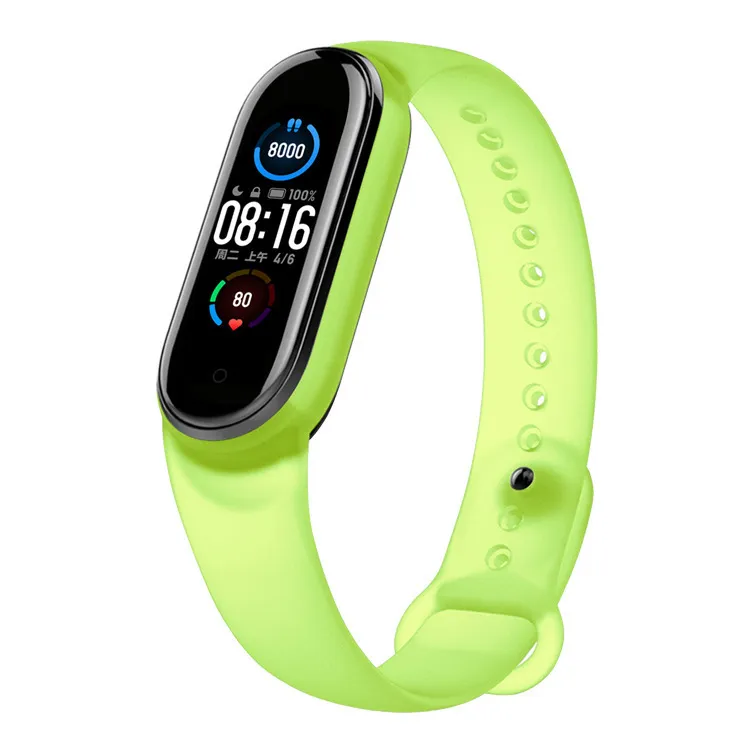 Bracelet de Montre de Remplacement en Silicone Transparent Pour Traqueur de Fitness TPU Souple