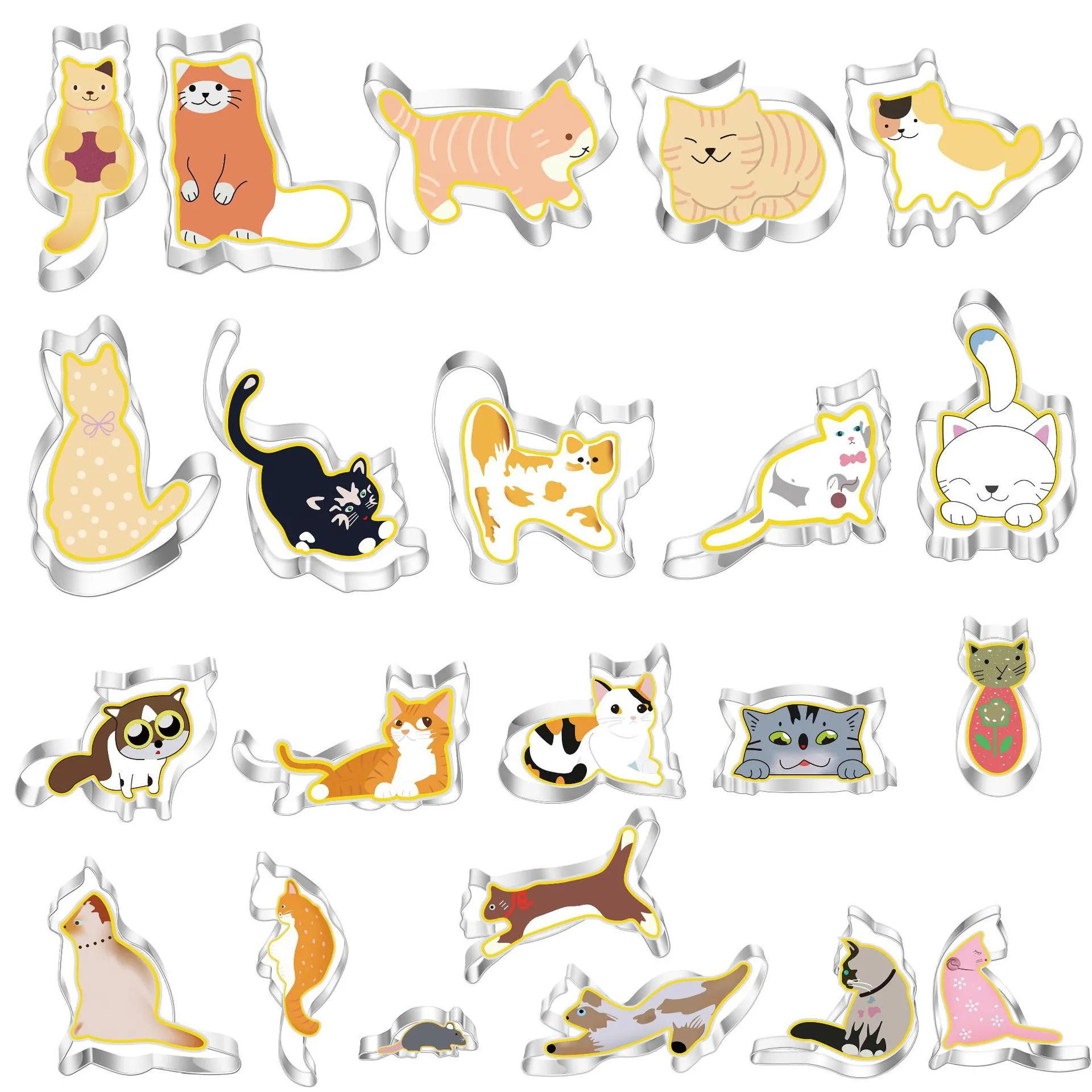 Tagliabiscotti Gatto E Topo Acciaio Inossidabile Stampo Fondant Pasticceria Animale Biscotto Utensile Cucina
