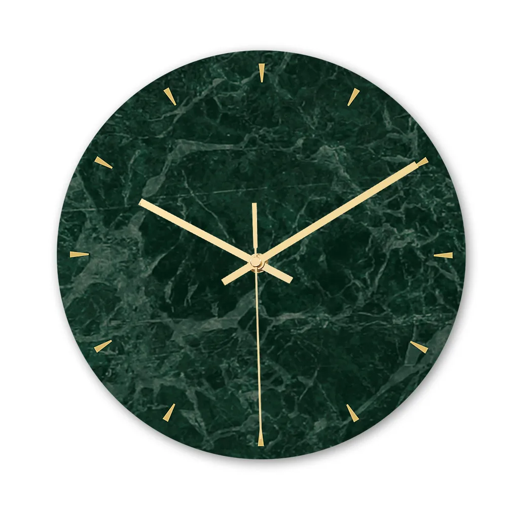 Modern Minimalist Acrylic Wall Clock Silent Decorative Round Marble Texture Clock For Living Room Bedroom Office