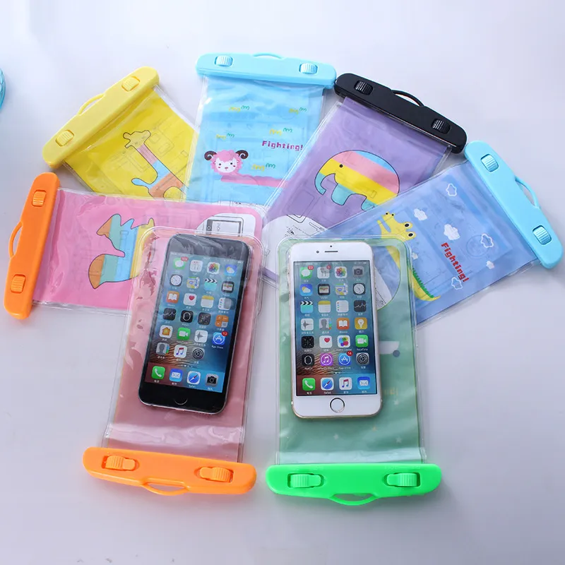 Transparent Waterproof Phone Bag PVC Clear Sealed Mobile Phone Pouch Case For Outdoor Swimming Drifting Beach Sports