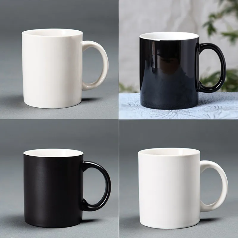 Modern Minimalist Ceramic Coffee Mug Office Tea And Milk Cup With Handle Solid Color Drinkware Ceramic Cup