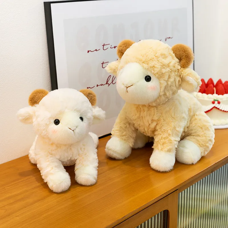 Süßes Kleines Schaf Plüschtier Weiche Stofftier Puppe Flauschiges Lamm Kissen Kinder Beruhigender Begleiter
