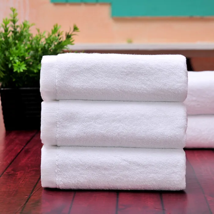 Pure Cotton White Face Towels Hotel Bathroom Soft Absorbent Towel Daily Wash Hand Towel Home Supplies