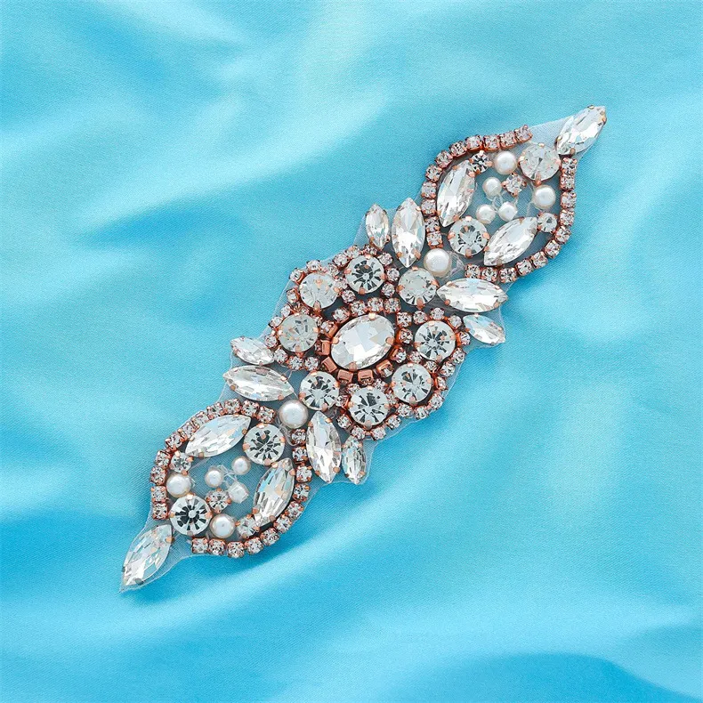Exquisites Strass Applikation Braut Taillengürtel Handgemachte Kristall Diamante Besatz Für Hochzeitskleid Damen Bekleidung Zubehör