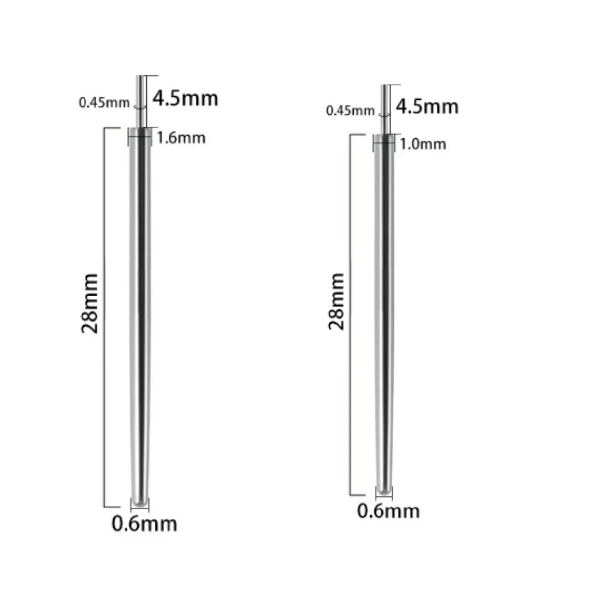 Edelstahl Piercing Einführnadel Hilfswerkzeug Dehnungsstift Body Piercing Zubehör Geometrisch Minimalistisch Poliert Unisex