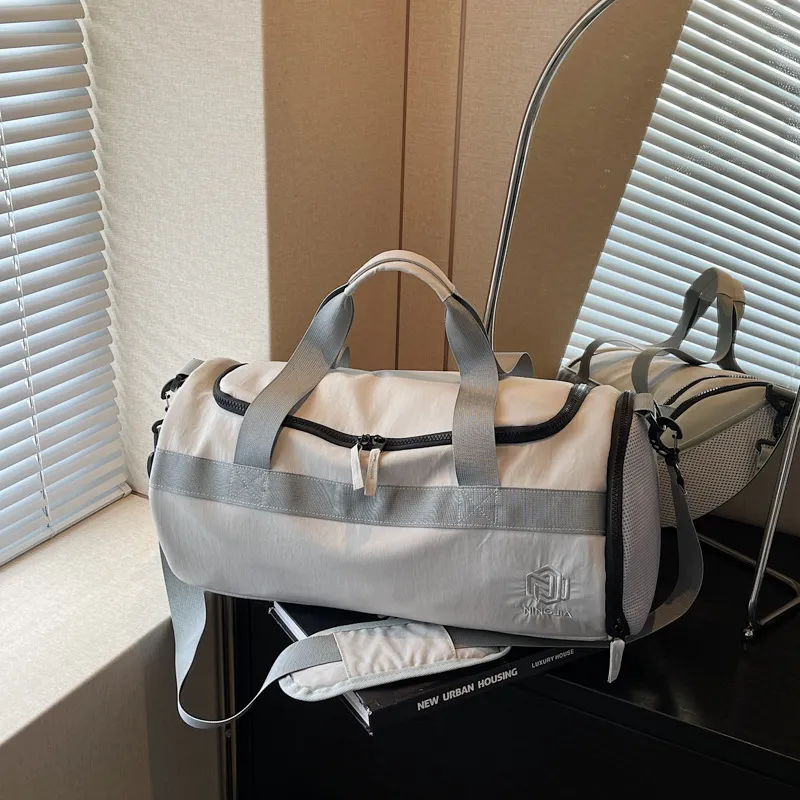 Grosse Fitness Sporttasche Oxford-Gewebe Wasserdicht Sport Training Duffel Bag Nass-Trocken-Trennung Reisegepäck