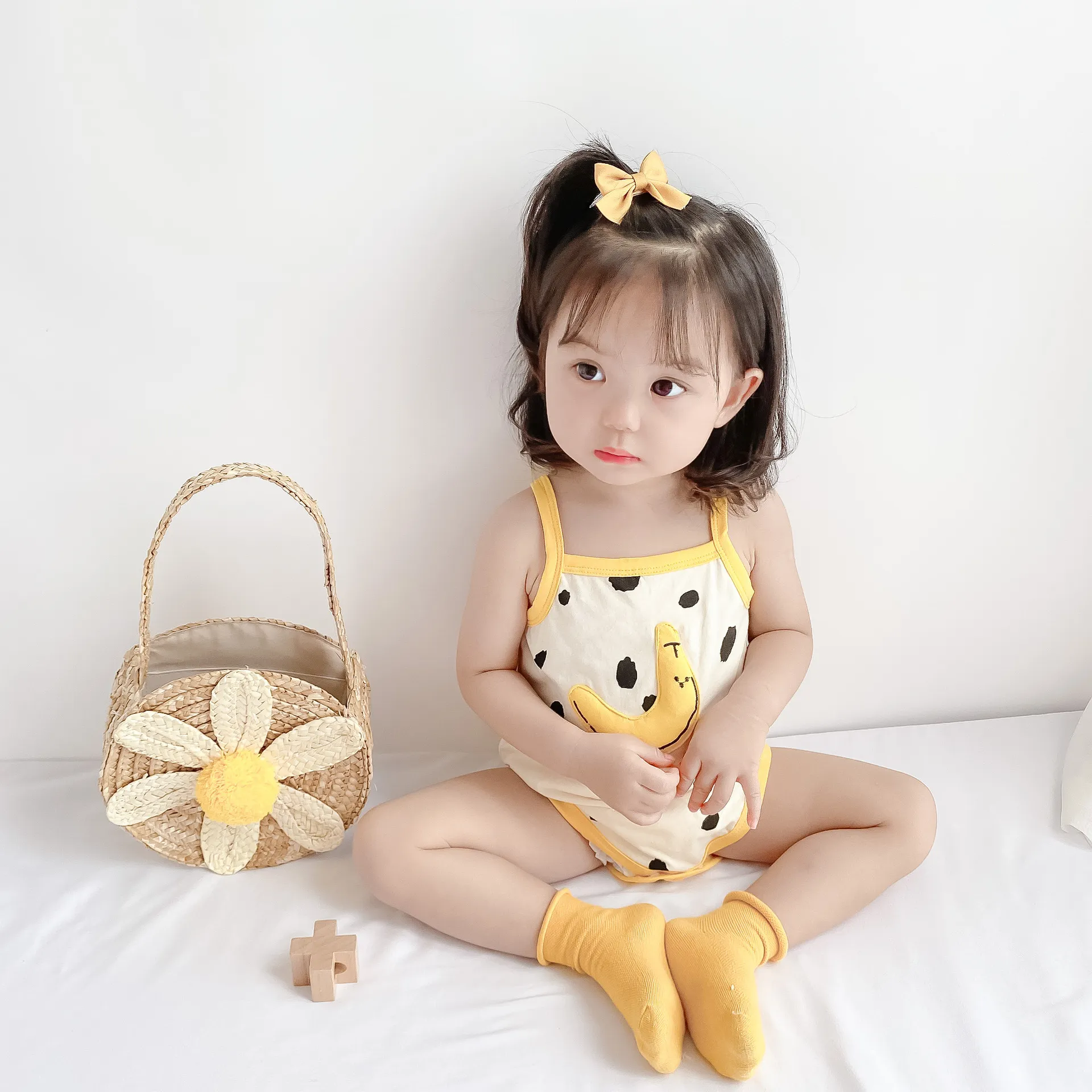 Infant Baby Girl Boy Cotton Romper Summer Newborn Sleeveless Bodysuit Cute Cartoon Print Casual Infant Clothes