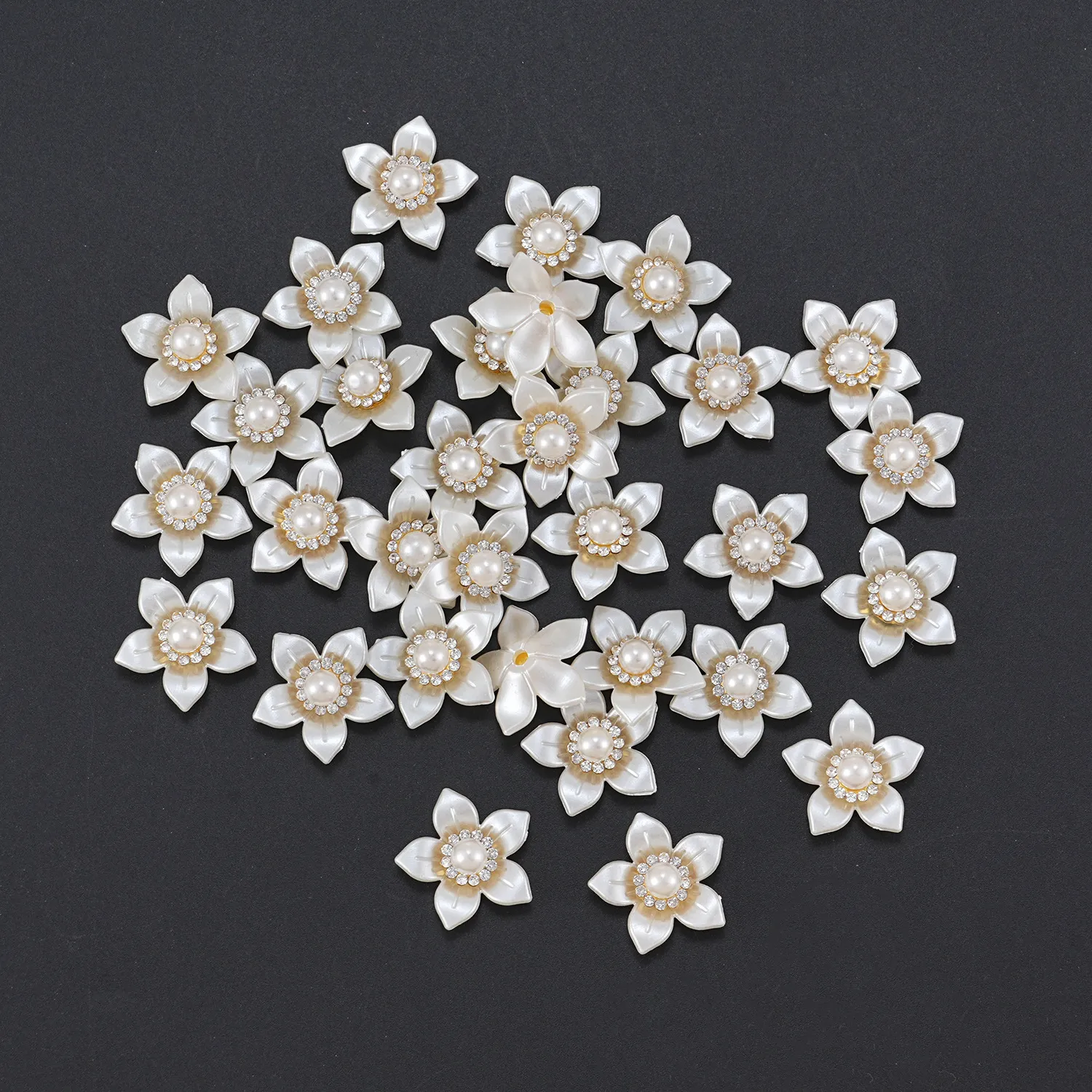 Dekorative ABS Perle Blume Strass DIY Handwerk Zubehör Für Braut Fächer Hut Tasche Und Kleidungsstück Verzierung