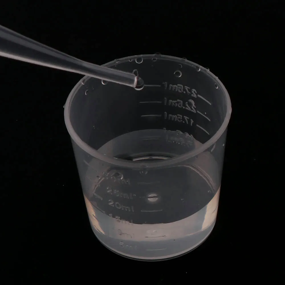 Transparent Plastic Measuring Cups And Disposable Pipettes Set DIY Epoxy Resin Mold Craft Tools Accessories