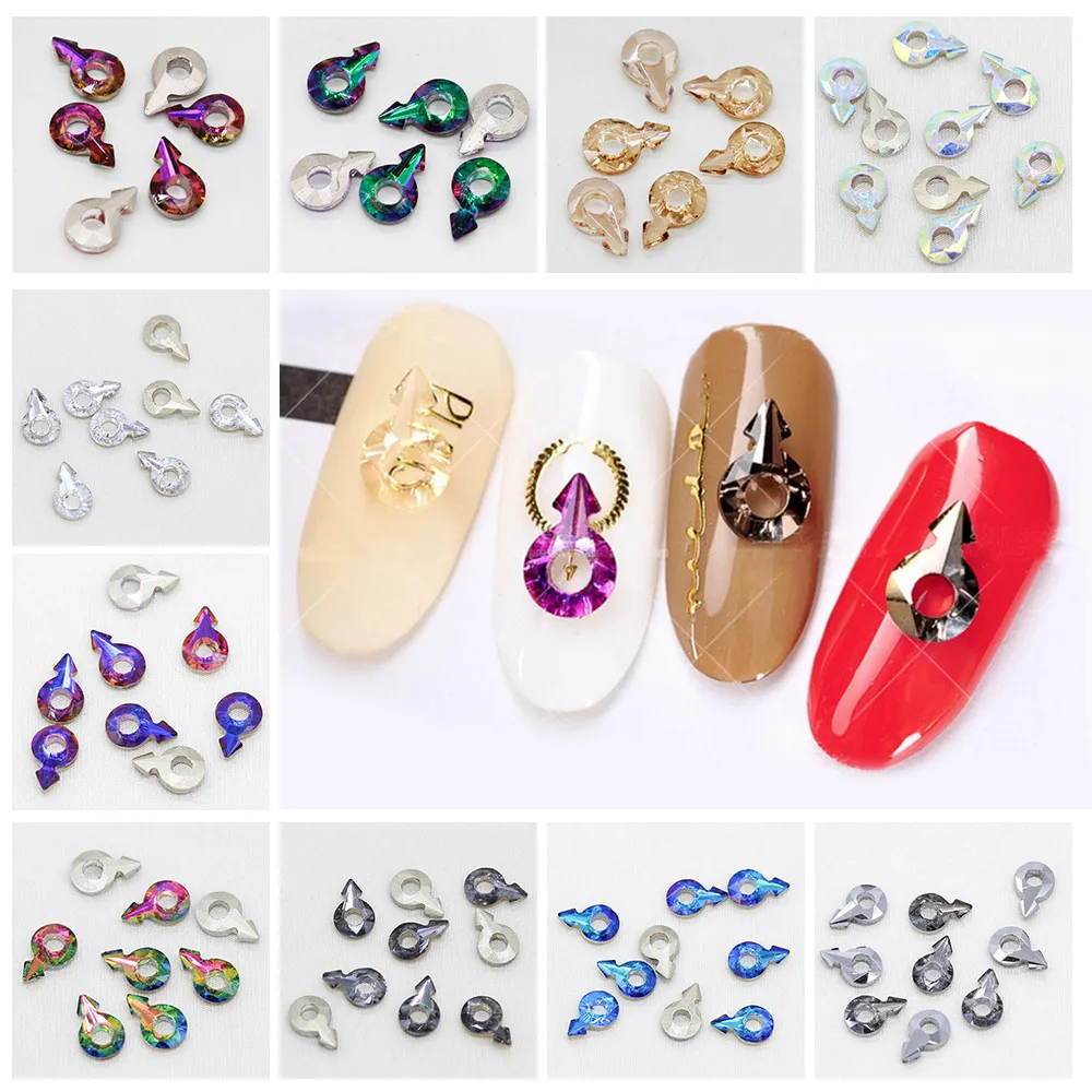 Glas Kristall Nagelkunst Strasssteine Pfeilform Schillernd Maniküre DIY Dekorative Edelsteine Nagelzubehör
