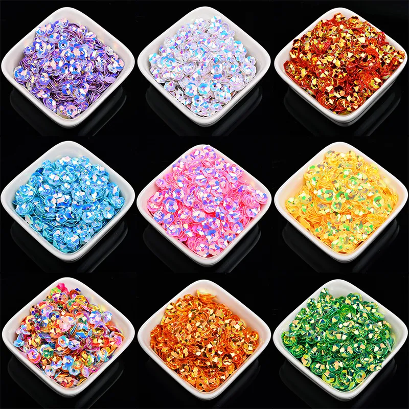 Plum Blossom Sequins Loose Paillettes With Center Hole For DIY Hand Sewing Garment Trims Crafts Wedding Dress Decoration