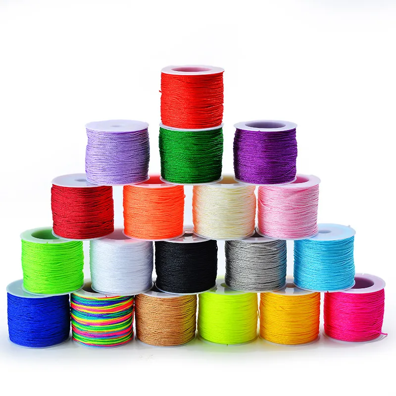 Cordón de Nailon 72 Hilo de Jade Cordón Nudo Chino para Fabricación de Joyas Bricolaje Trenzado Pulsera Collar