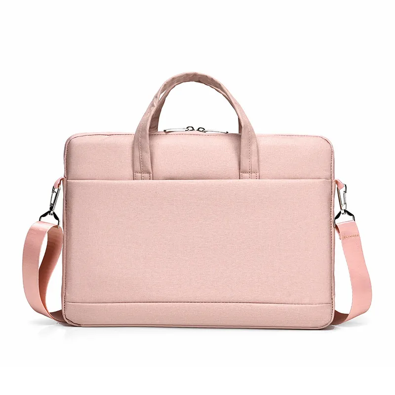 Minimalistischer Business Laptop Bag Oxford Stoff Aktentasche mit Plüschfutter für Herren und Damen Pendeln Büro