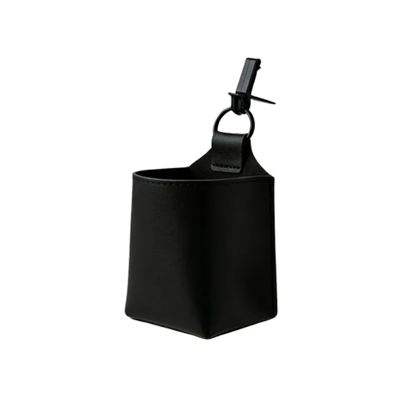 Sac de Rangement pour Grille d'Aération de Voiture Cuir PU Multifonctionnel Organisateur d'Intérieur Auto Poche pour Téléphone Clés Divers Universel