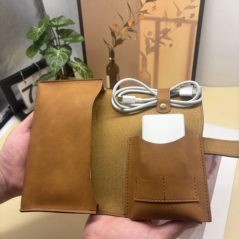 PU Lederen Digitale Accessoires Tas Reizen Organizer Draagbare Powerbank Opslag Pouch Elektronica Kabel Tas