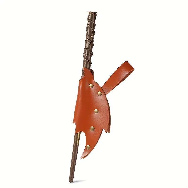 Étui en Cuir pour Baguette Magique de Cosplay Médiéval Accessoire Sceptre Sac de Rangement Accessoires de Costume de Jeu de Rôle d'Halloween