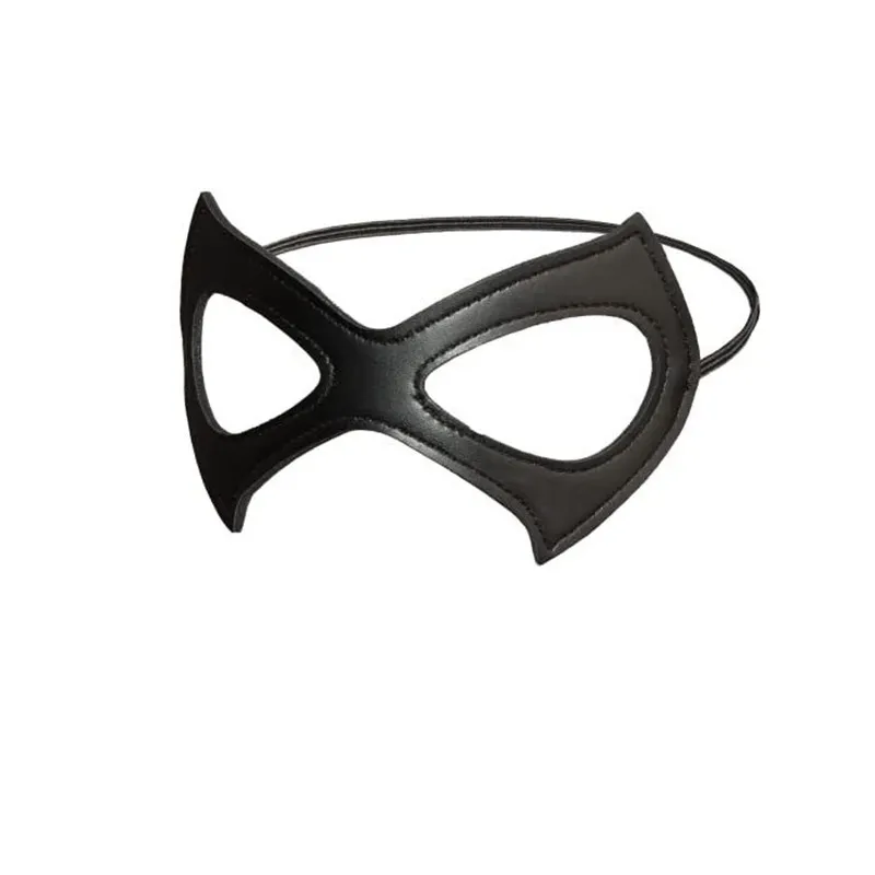 Halloween Masquerade Party PU Leather Mask Bat Cat Eye Half Face Mask Cosplay Costume Party Props Dress